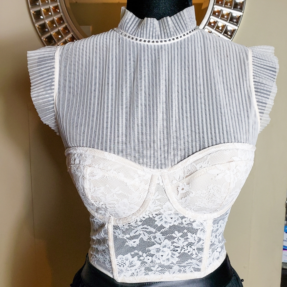 Victoria's Secret High Neck Bustier Corset Top